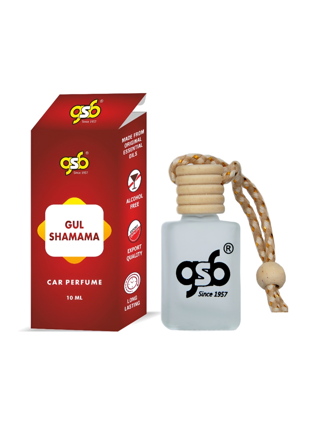 

GSB Oud Srilankan Hanging Car Air Freshener 10ml, White