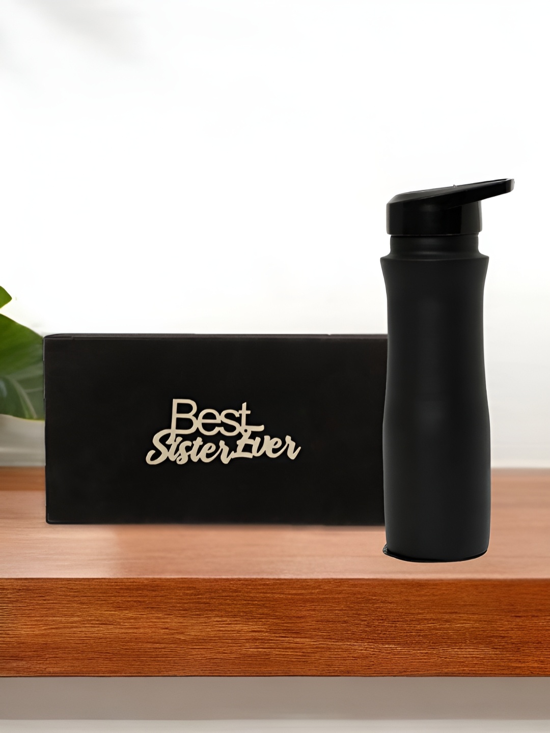 

INTERNATIONAL GIFT Black Pure Copper Single Water Bottle With Velvet Box-950 ml