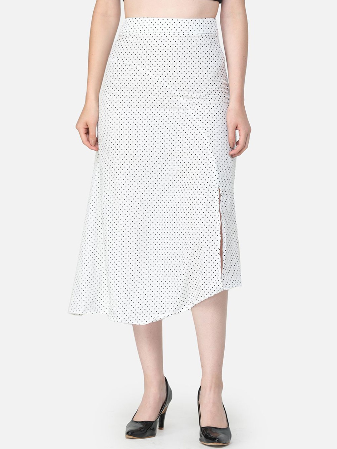 

Moda Rapido Printed A-Line Midi Skirt, White