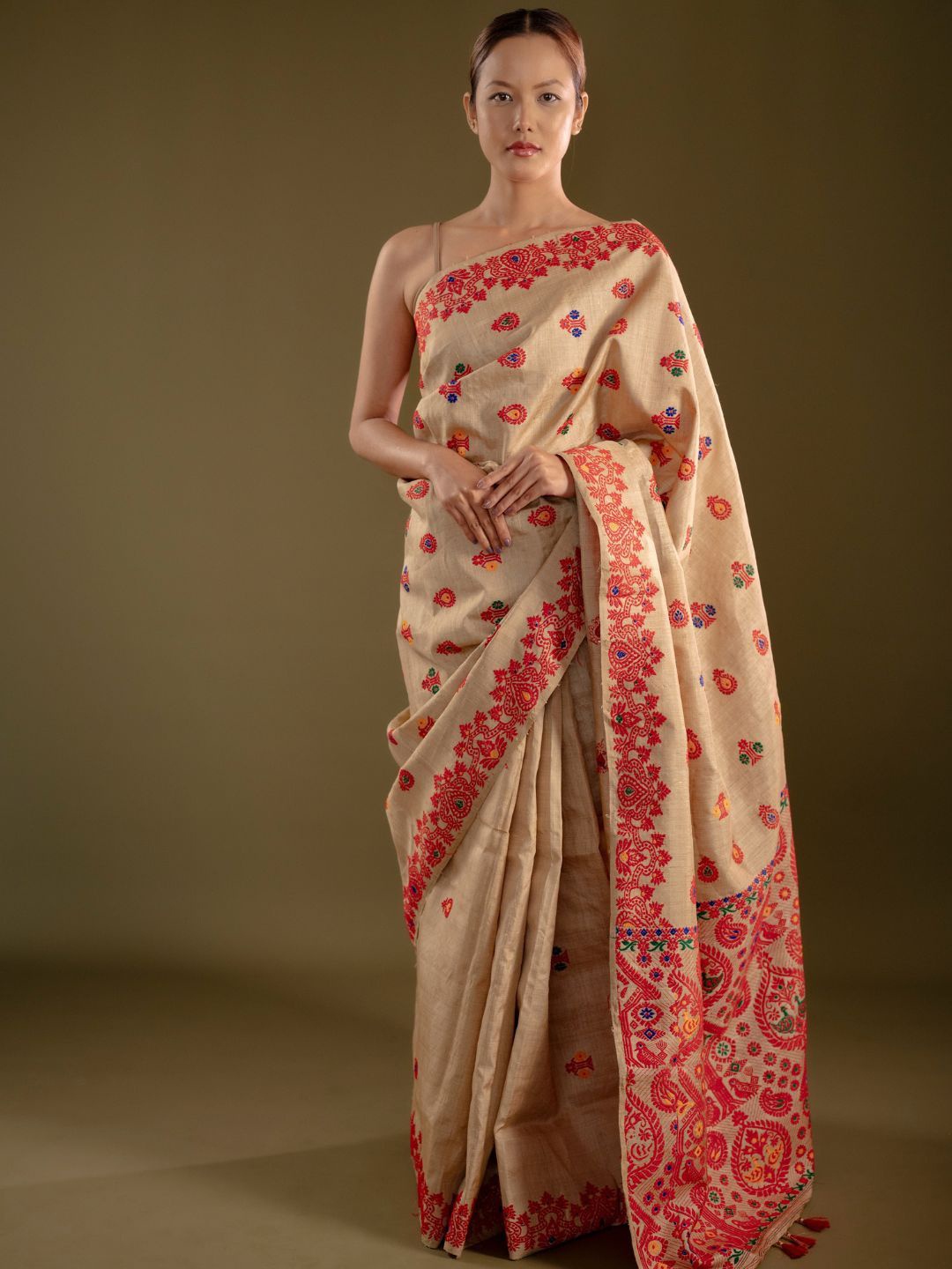 

Mayuri Silk Pure Silk Saree, Cream