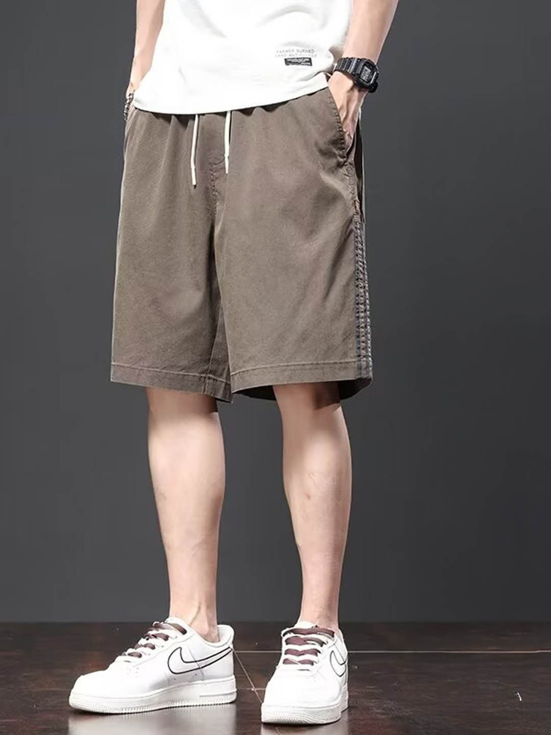 

StyleCast Men Loose Fit Shorts, Brown