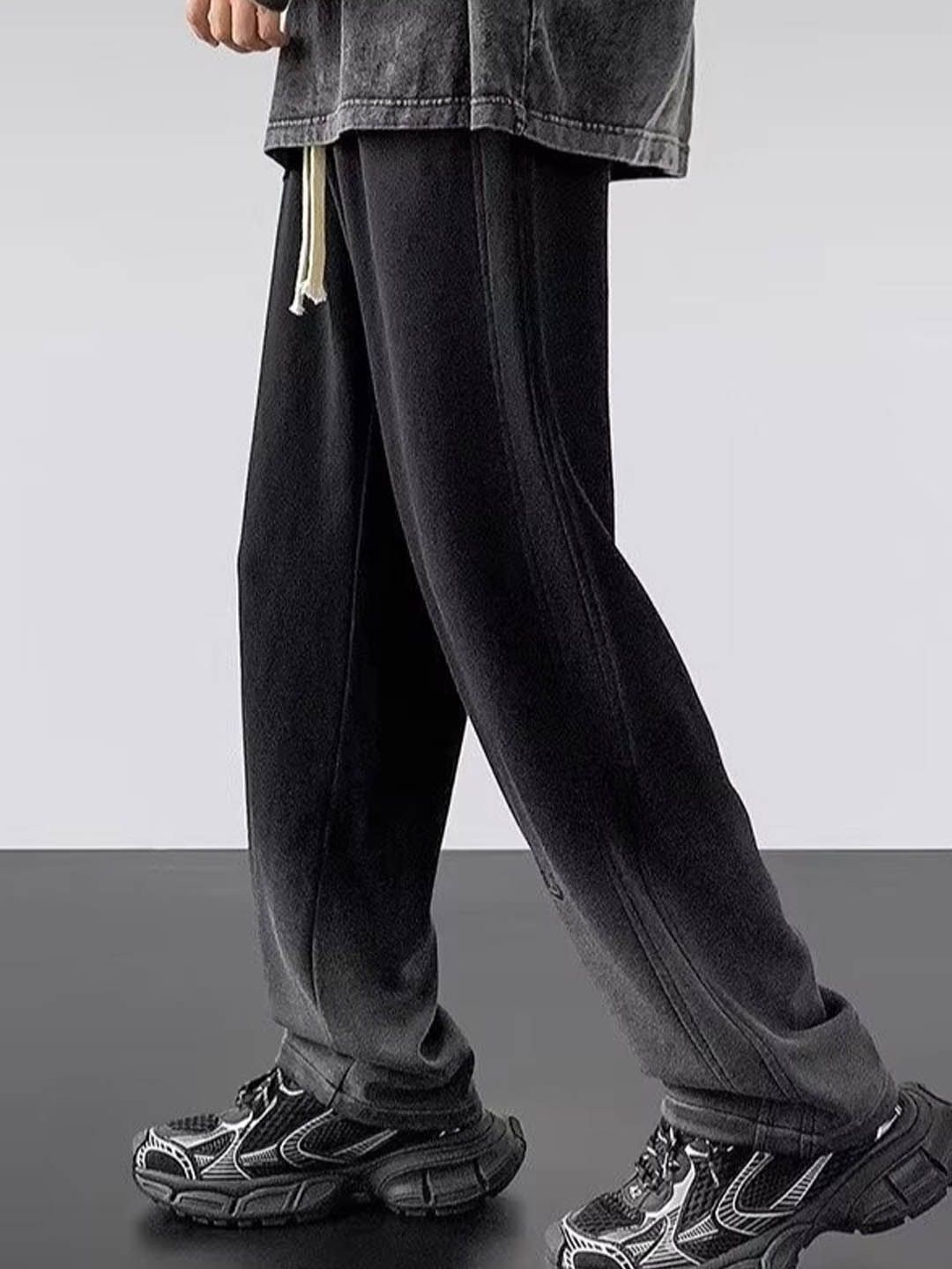 

StyleCast Men Mid-Rise Trousers, Black