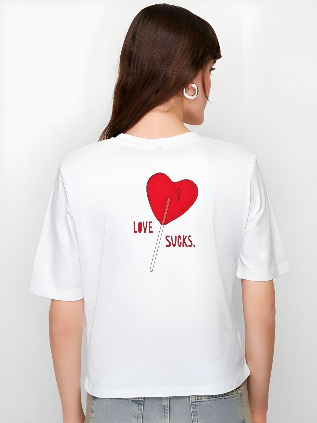 

SZN Women Graphic Printed Round Neck Cotton T-shirt, White