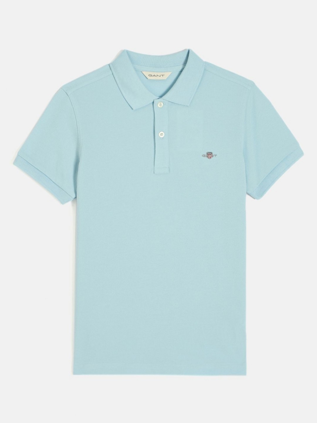 

GANT Boys Solid Polo Collar Pique Cotton T-shirt, Blue