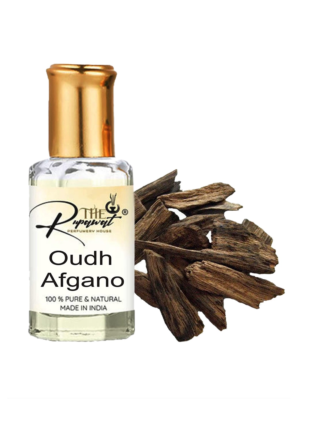 

THE RUPAWAT Perfumery House Oudh Afgano Natural & Alcohol Free Attar - 12 ml, Transparent