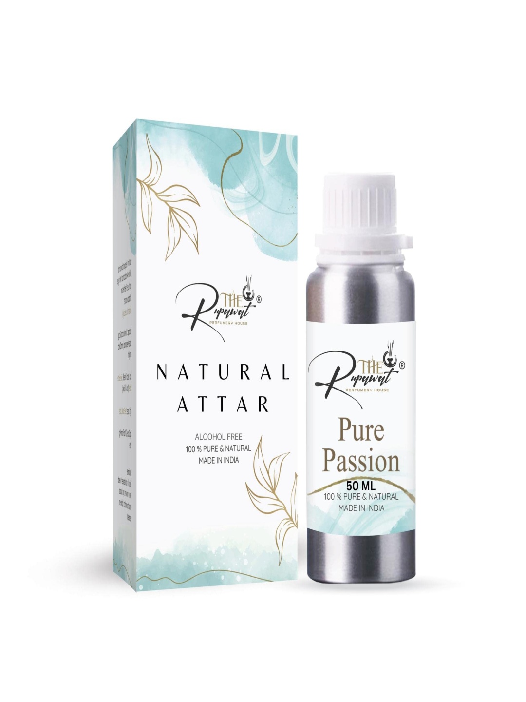 

THE RUPAWAT Perfumery House Pure Passion Natural Alcohol Free Attar 50 ml, Grey