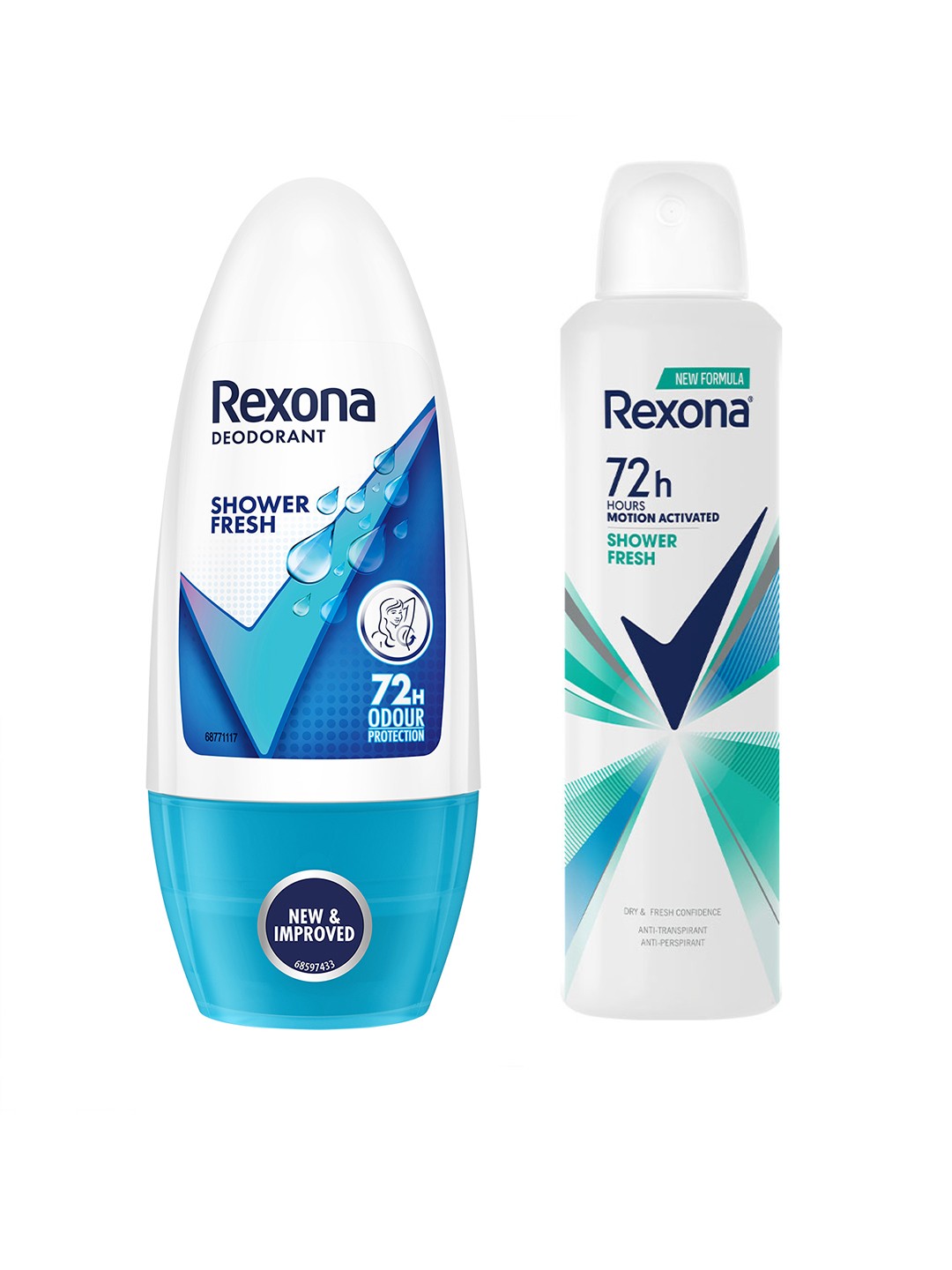 

REXONA Women 2 Pcs Long Lasting Antiperspirant Deodorant & Underarm Roll-On Deodorant, White