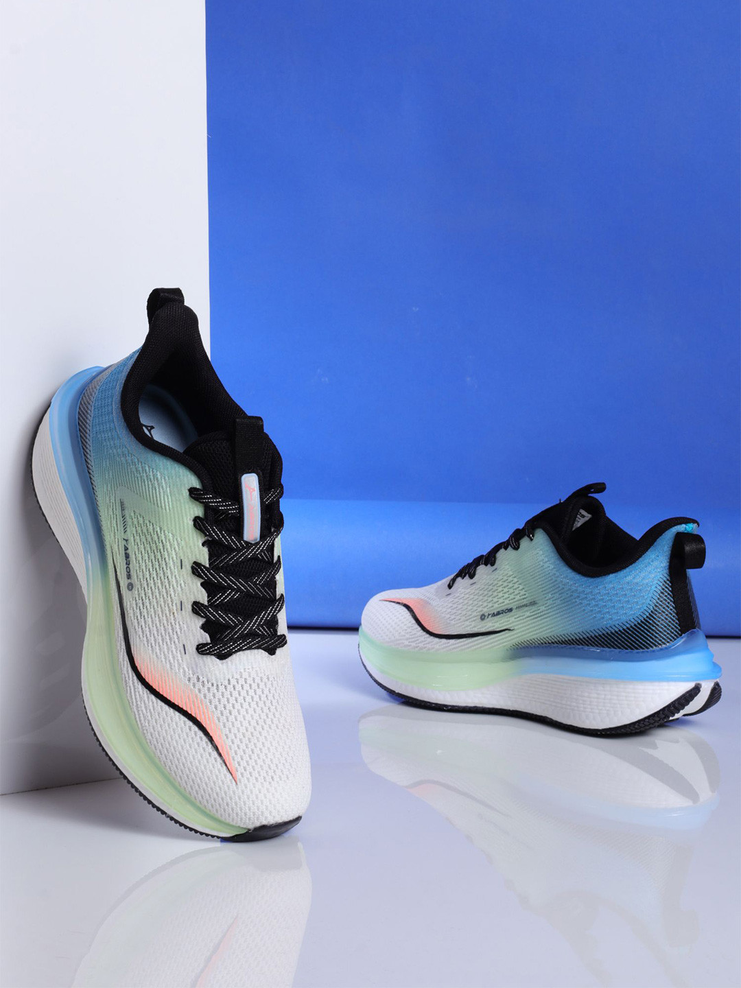 

ABROS Men MOONLIGHT Mesh Air Running Lace-Up Sports Shoes, Off white