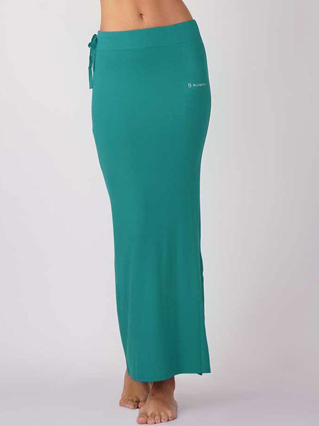 

B BLUBERYL - Comfort Inside Out Stretchable Saree Shapewear, Sea green