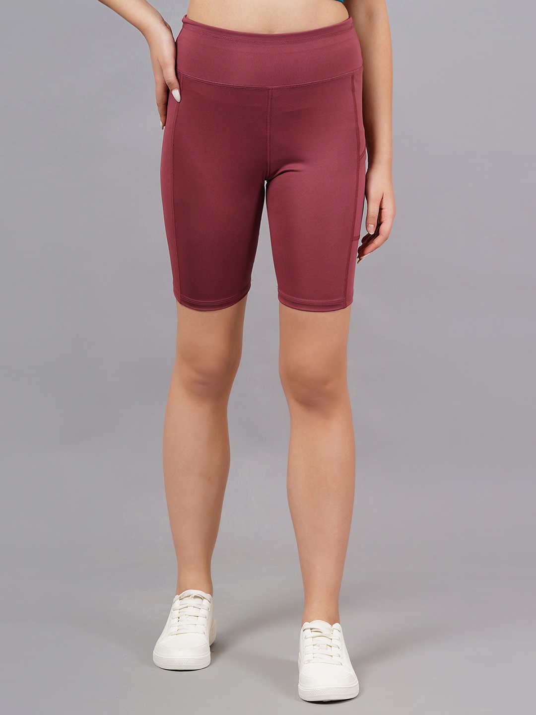 

Kyk Women High-Rise Training or Gym Sports Shorts, Coral