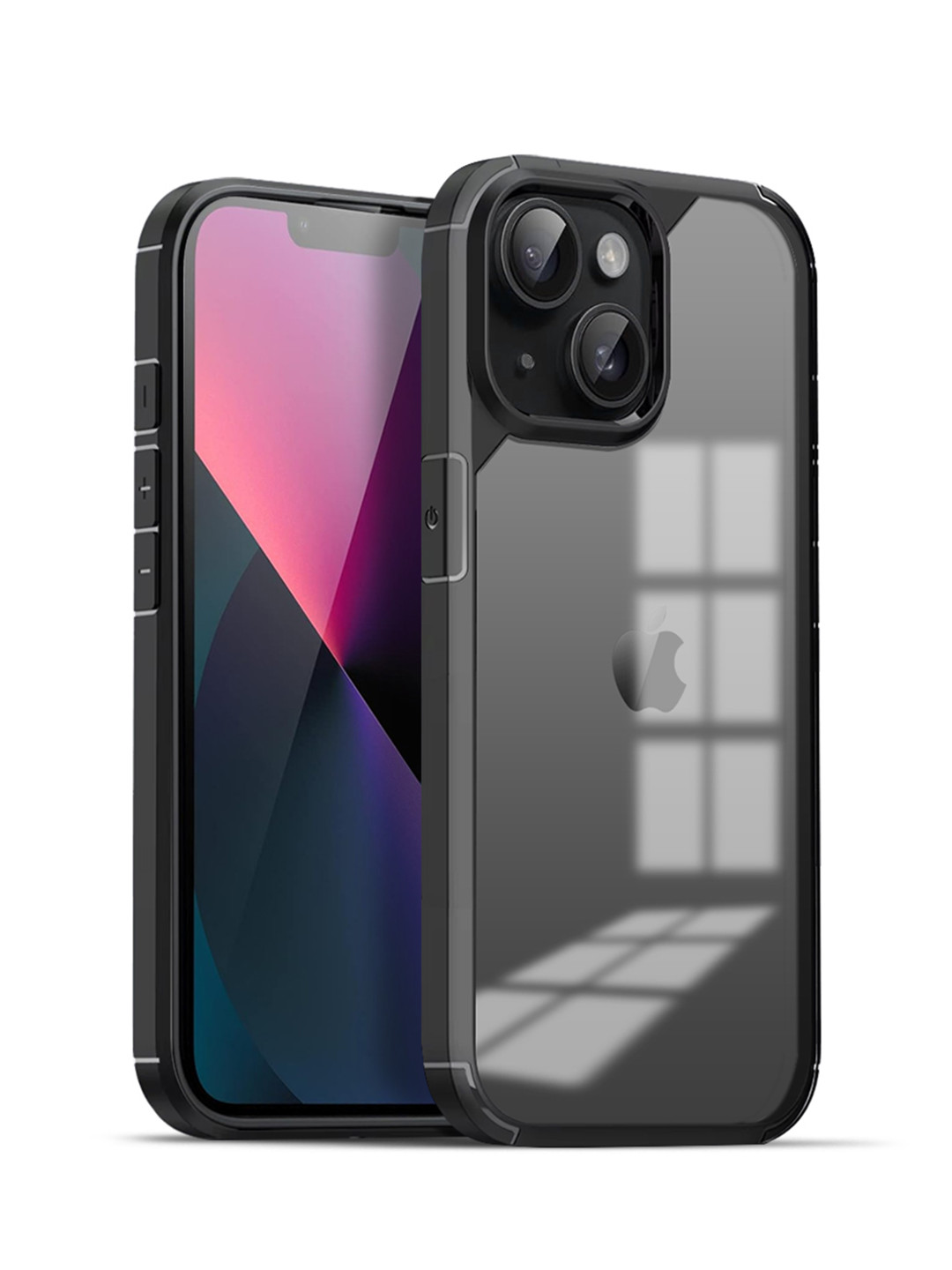 

Karwan iPhone 14 Shockproof Bumper Back Case, Black