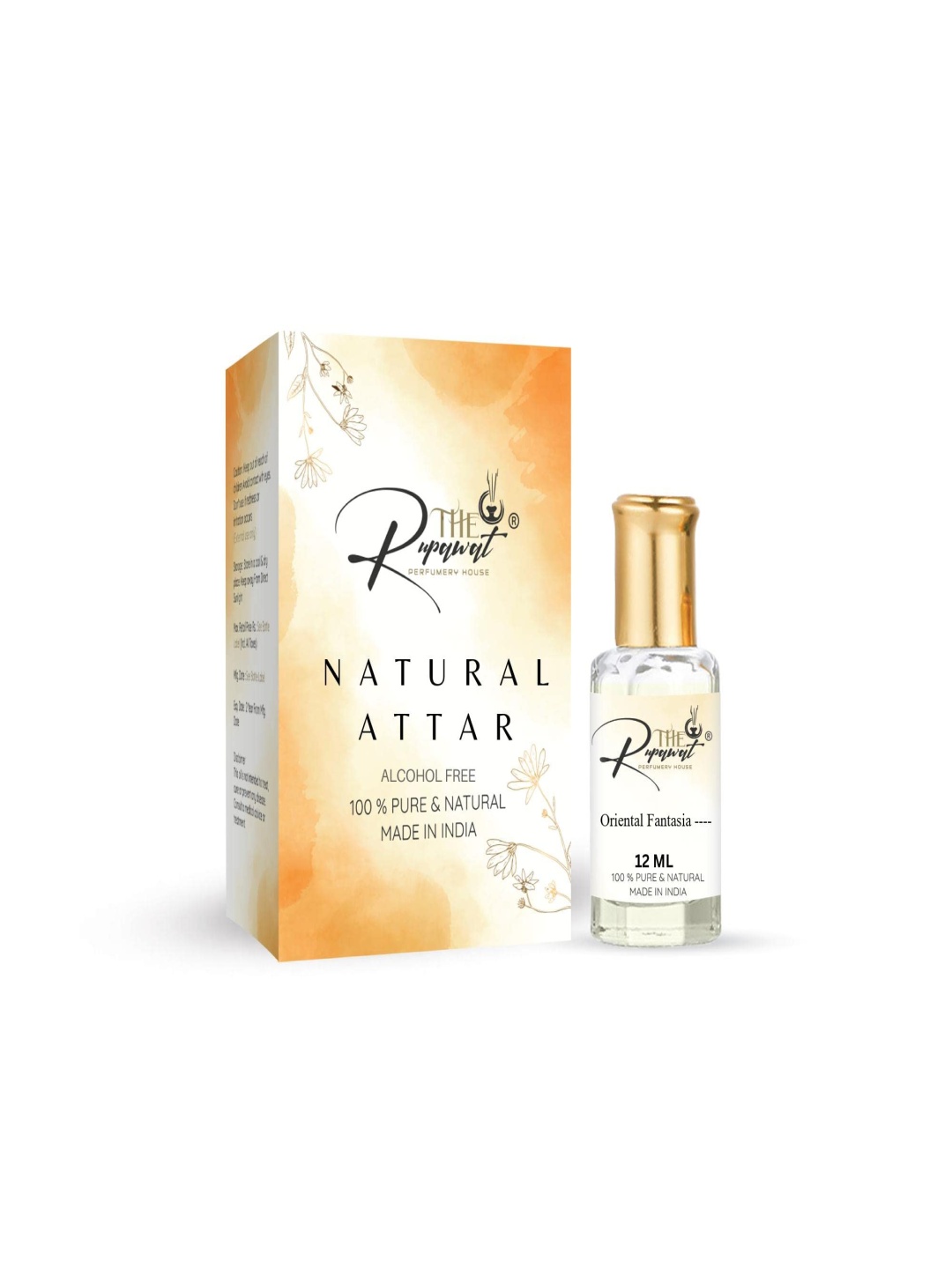 

THE RUPAWAT Perfumery House Oriental Fantasia Natural & Alcohol Free Attar - 12 ml, Transparent