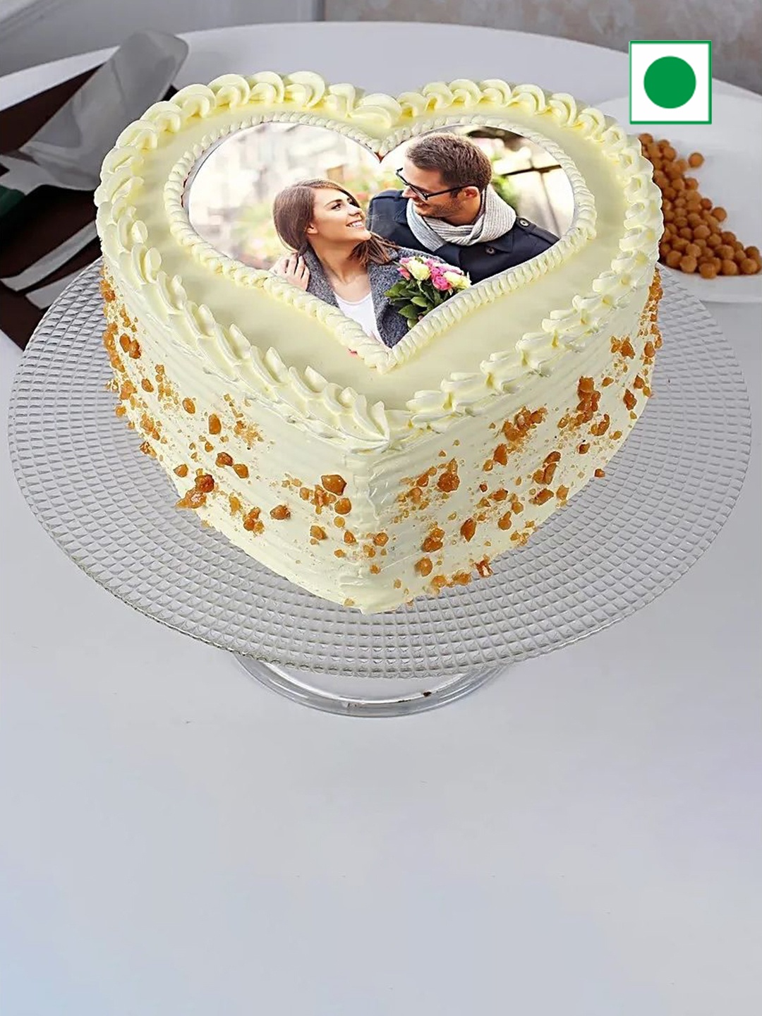 

fnp Butterscotch Flavor Eggless RoundCake-500g, Cream