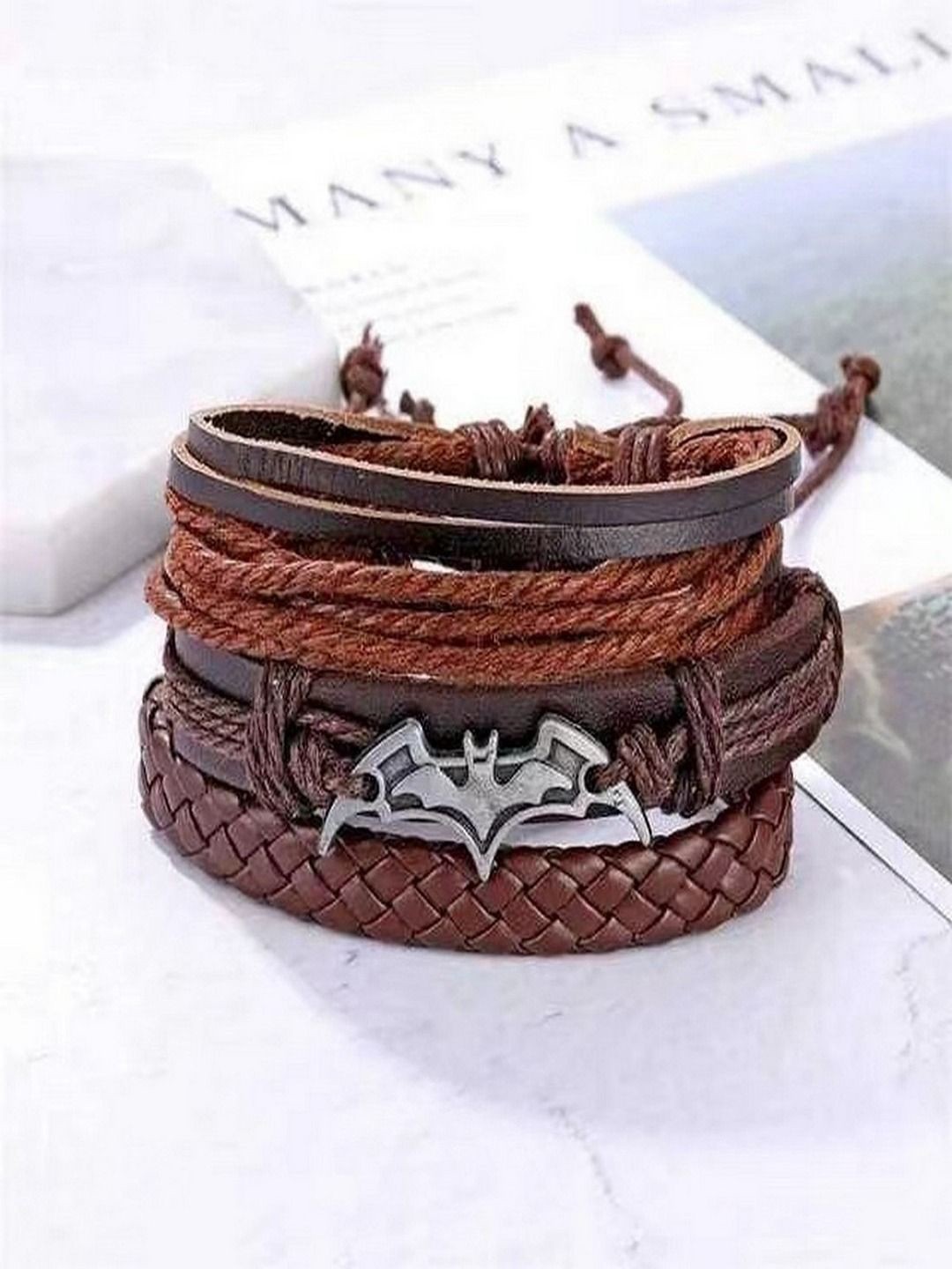

The Roadster Multilayered Batman Bracelet, Brown