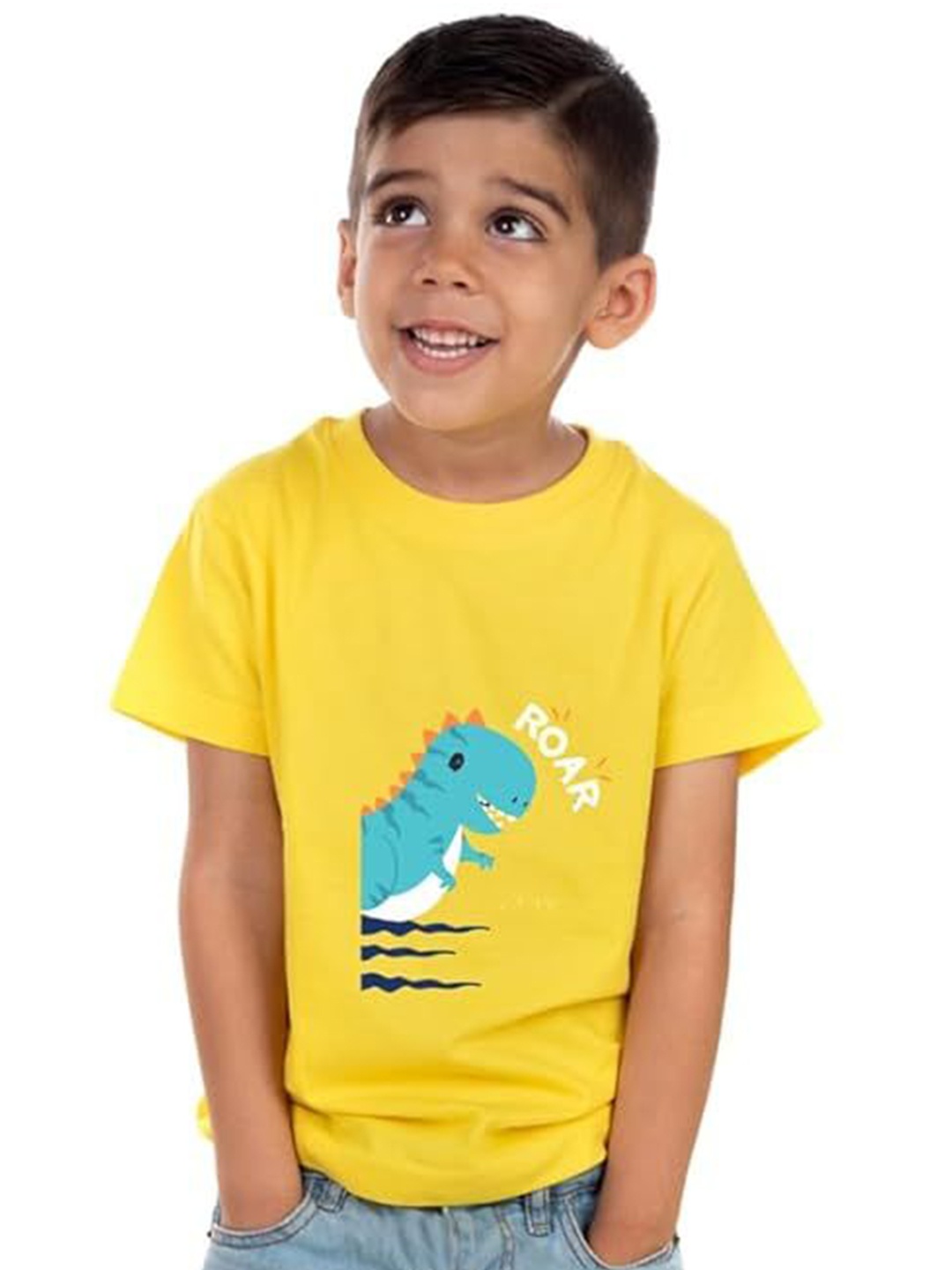 

BAESD Unisex Kids Printed T-shirt, Yellow