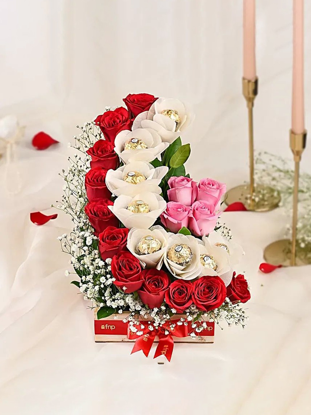 

fnp Roses With Chocolates Gifts, Gold