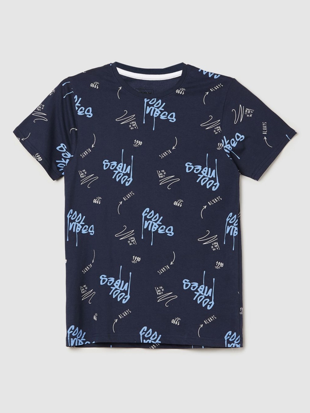 

max Boys Printed Pockets T-shirt, Navy blue