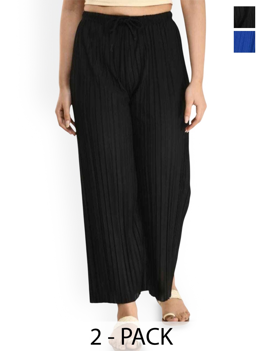 

Purser Women Pack Of 2 Original Jodhpuris Trousers, Black