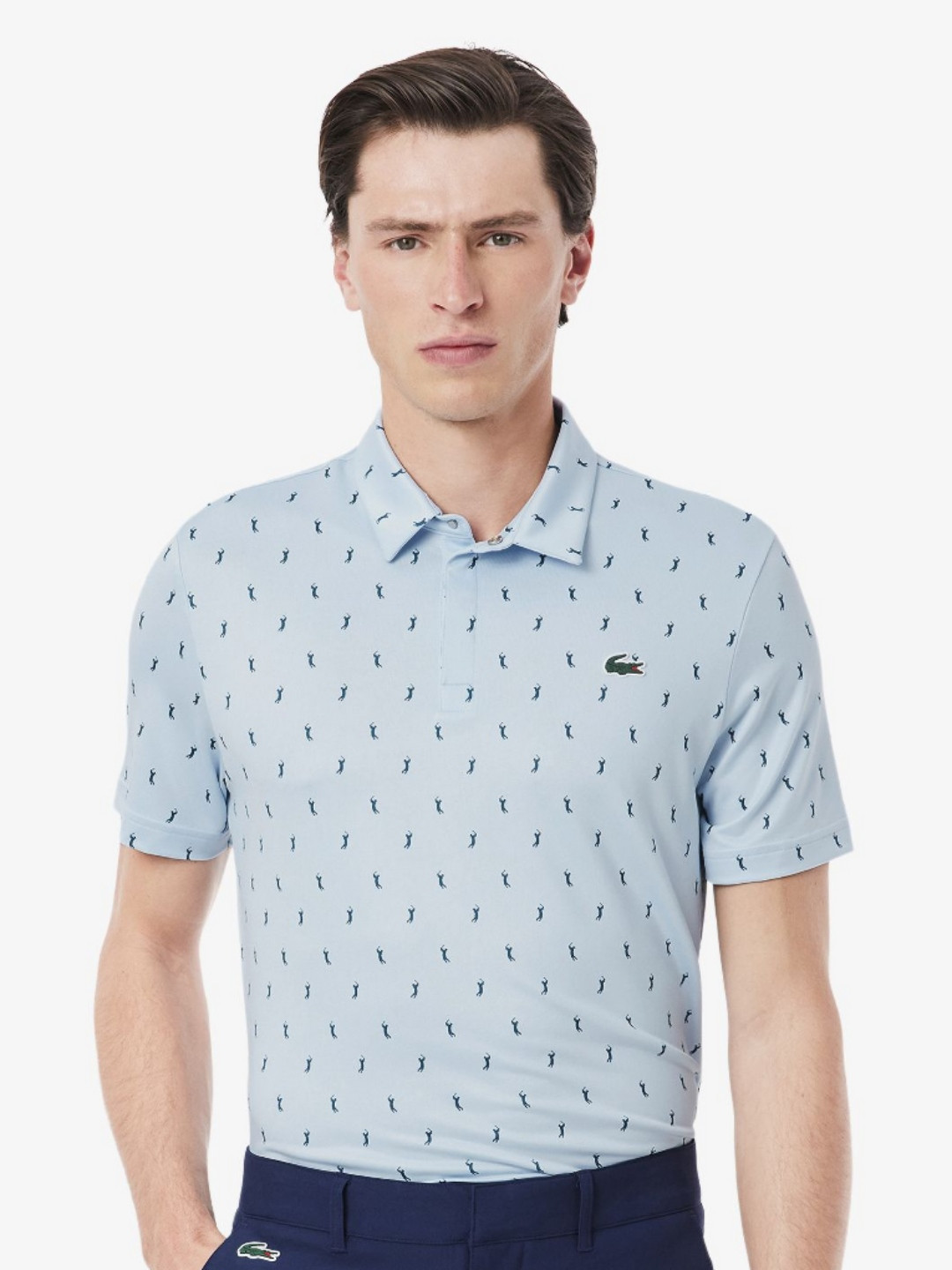 

Lacoste Men Abstract Printed Polo Collar T-shirt, Blue