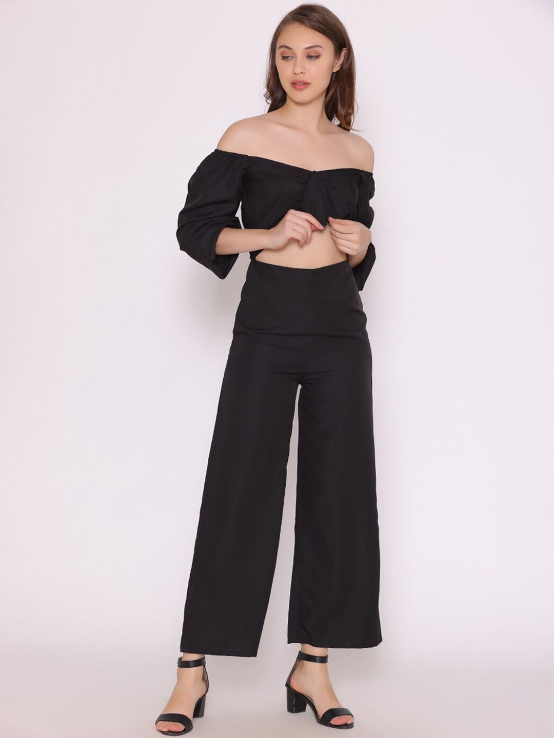 

DressBerry Women Off-Shoulder Basic Jumpsuit, Black
