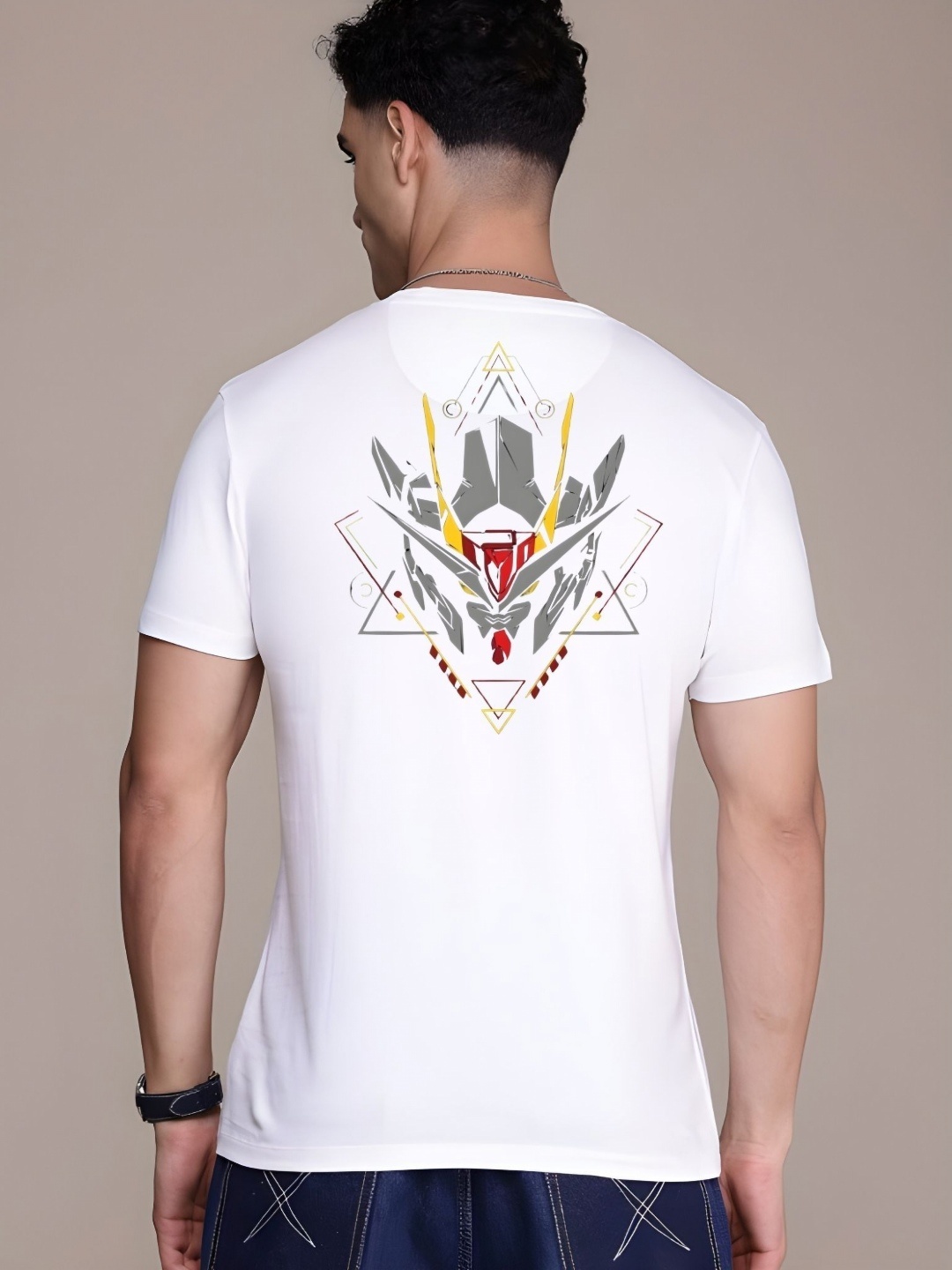 

SZN Men Graphic Printed Round Neck Cotton T-shirt, White