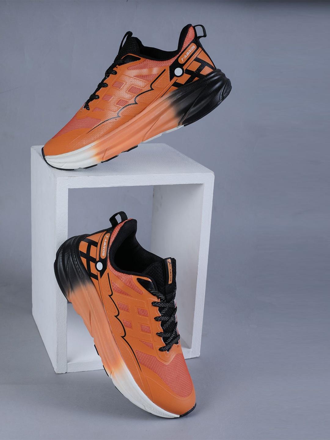 

ABROS Men Air Lace-Ups Running Shoes, Orange