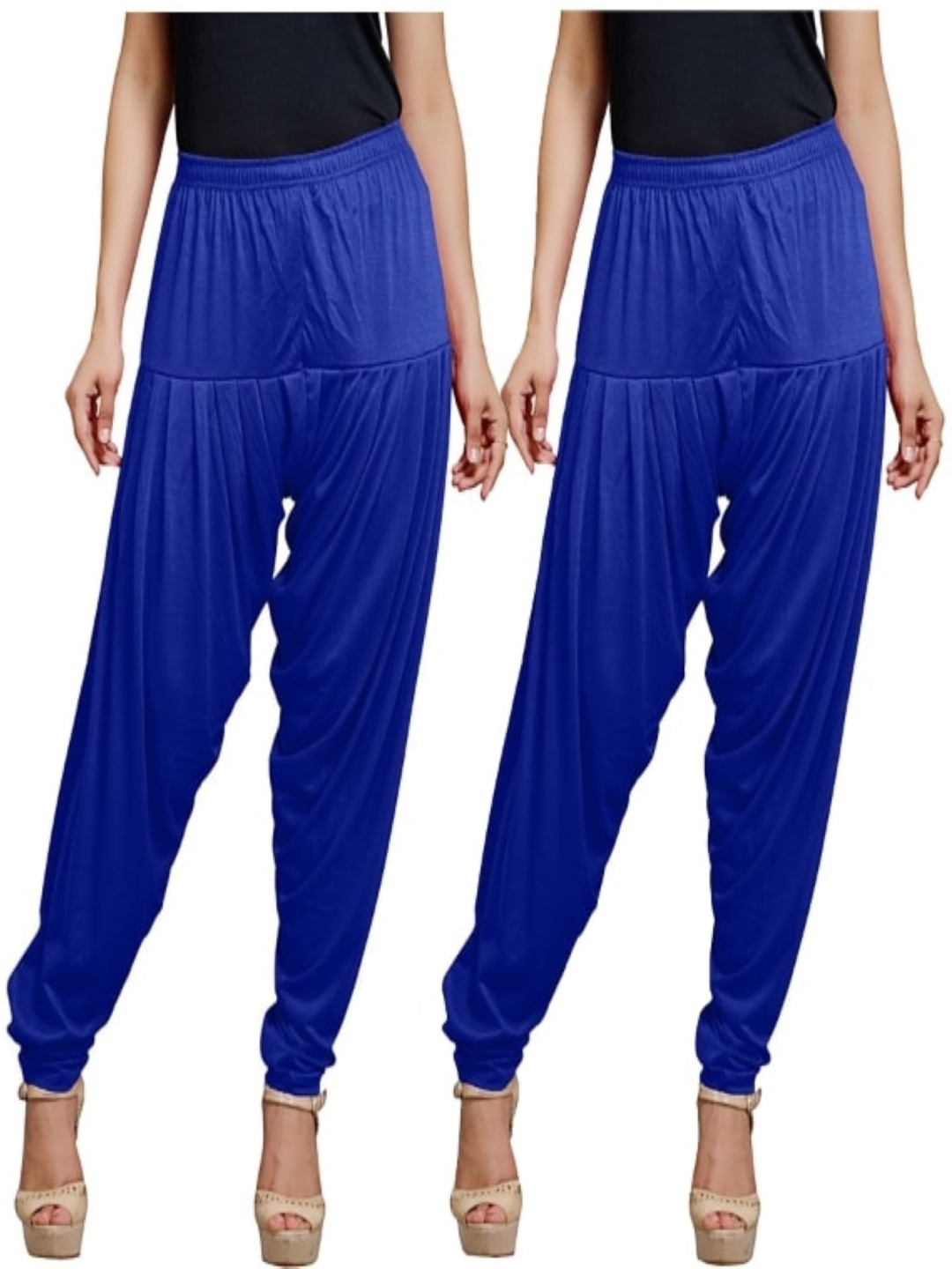 

AFRA GARMENTS Women Pack Of 2 Loose Fit Patiala, Blue