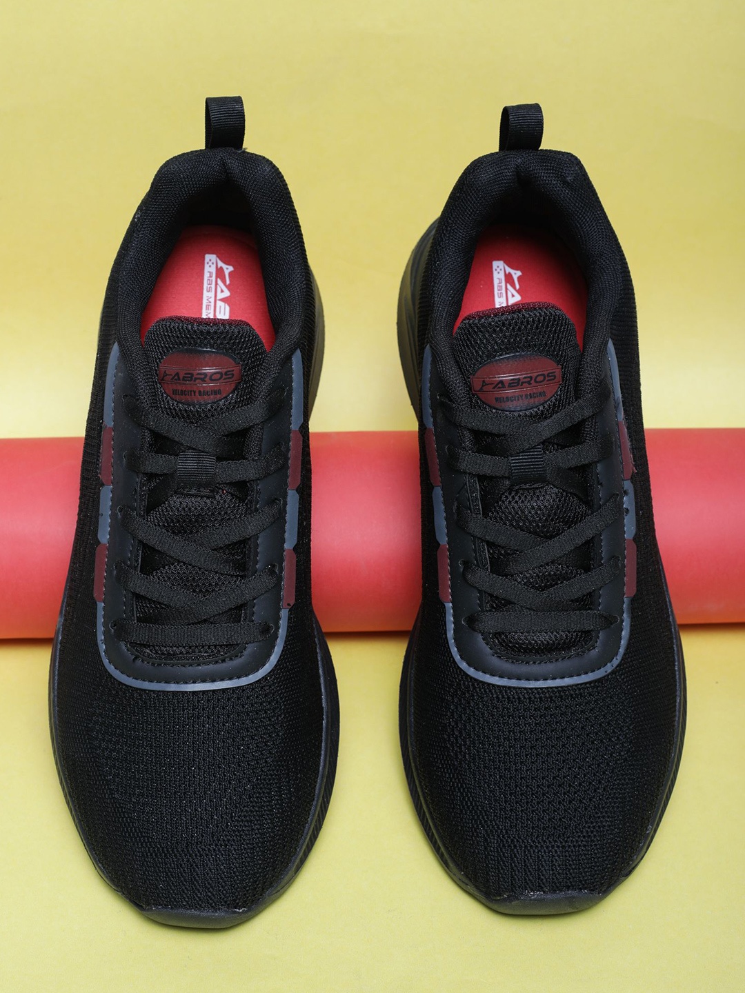 

ABROS HARRY Men Mesh Running Shoes, Black