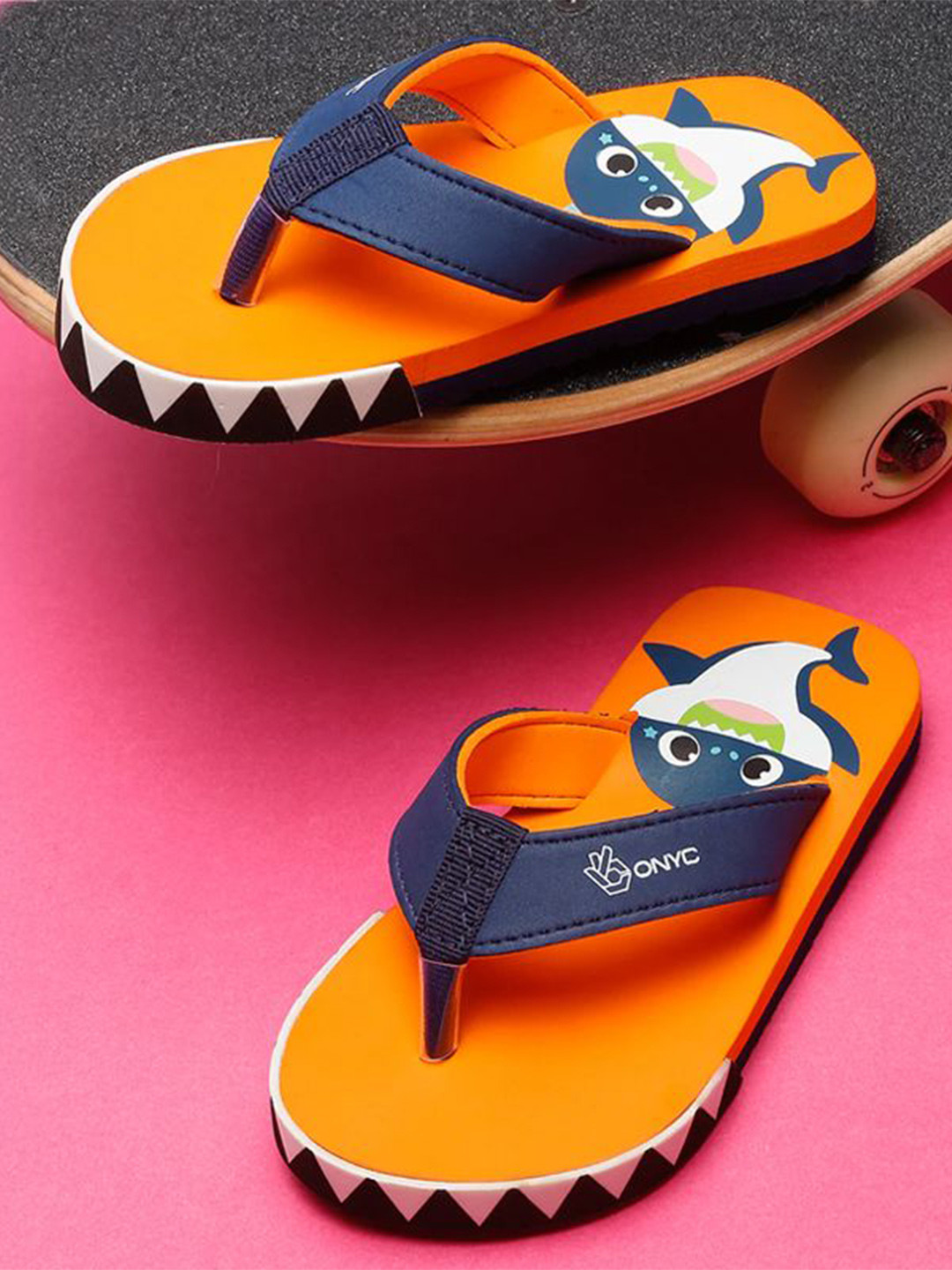 

ONYC Unisex Kids Printed Slip-On, Orange