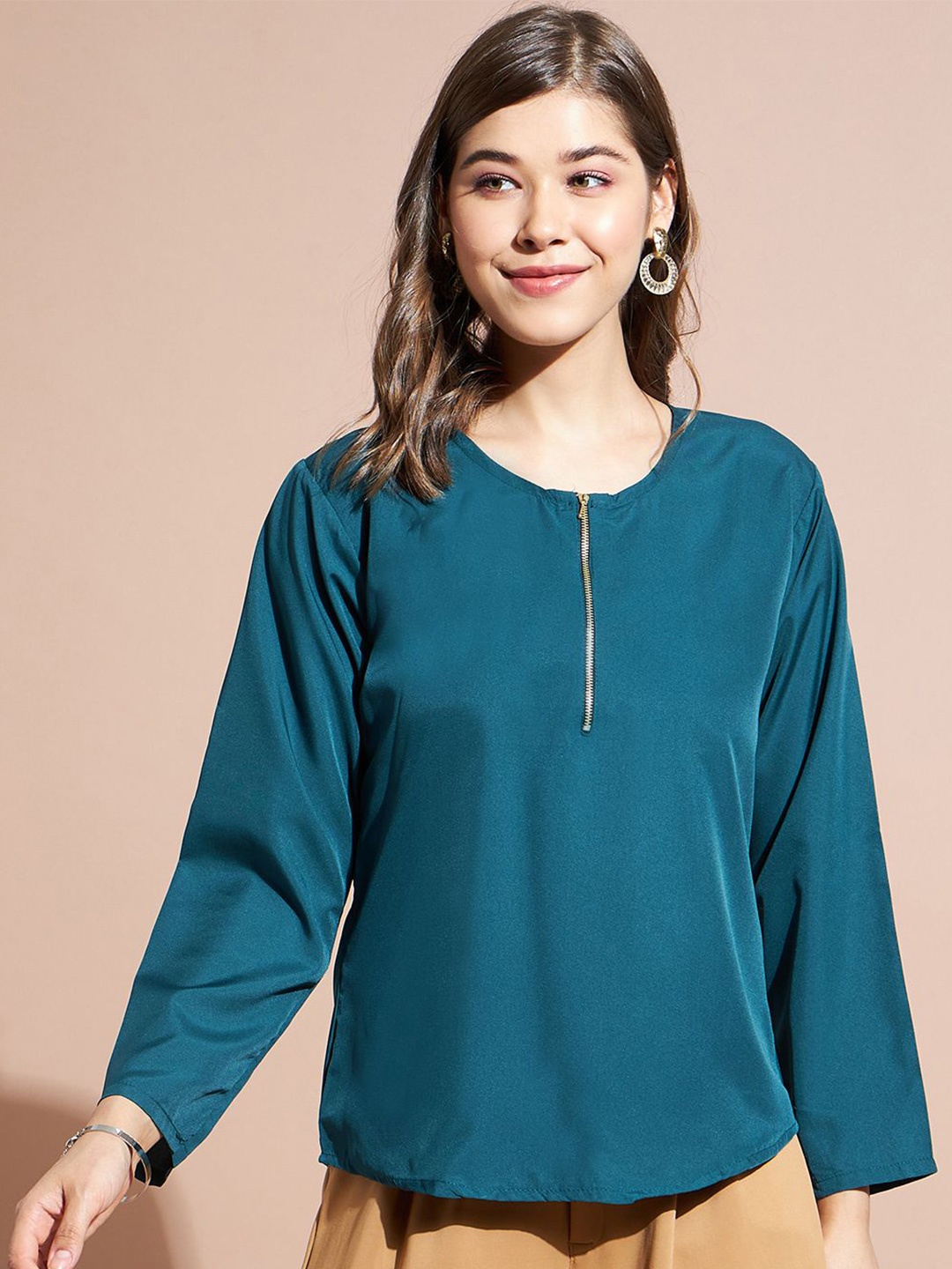 

DressBerry Women Round Neck Top, Green