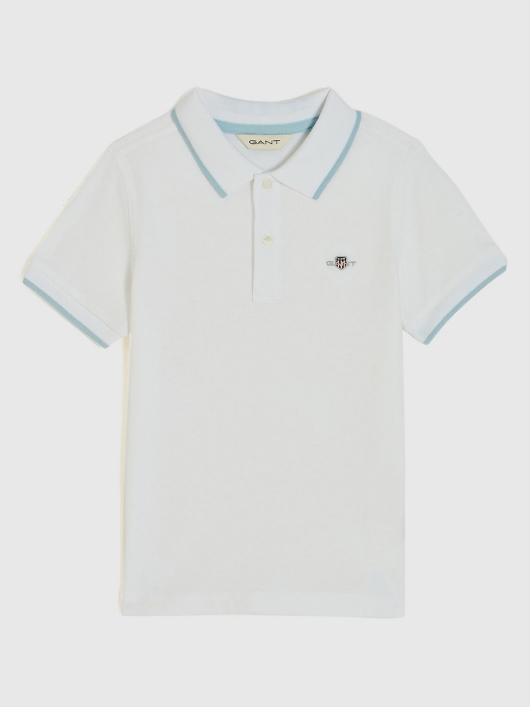 

GANT Boys Solid Pique Rugger Polo Collar Cotton T-shirt, White