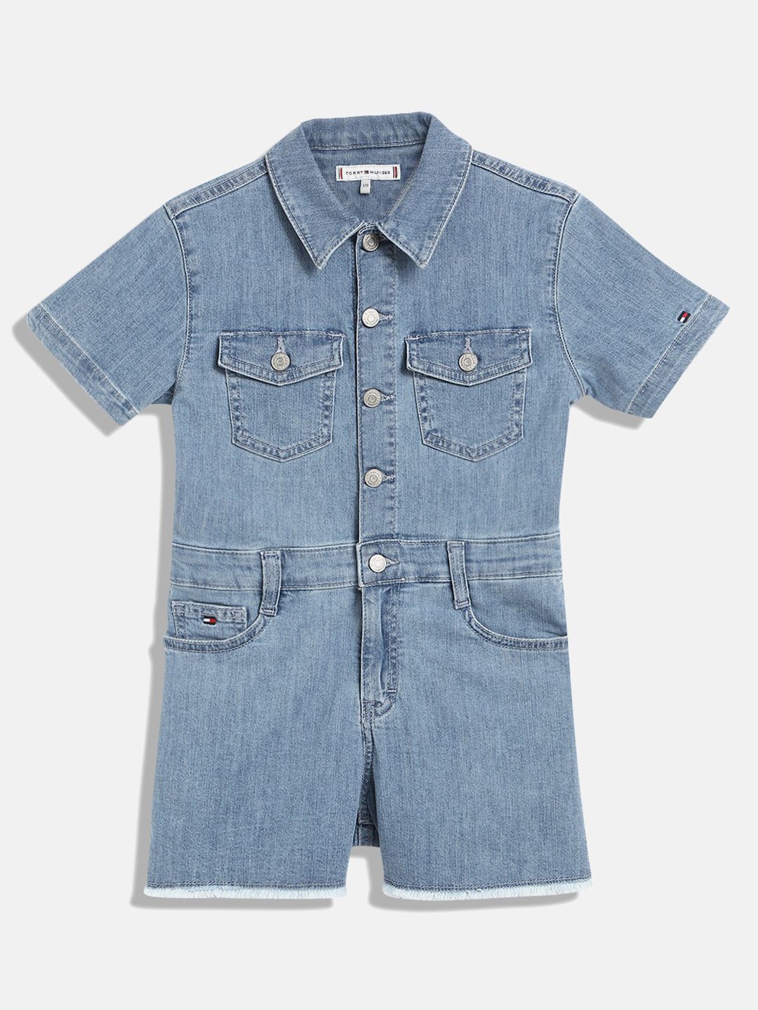 

Tommy Hilfiger Girls Shirt Collared Shirt Dress, Blue