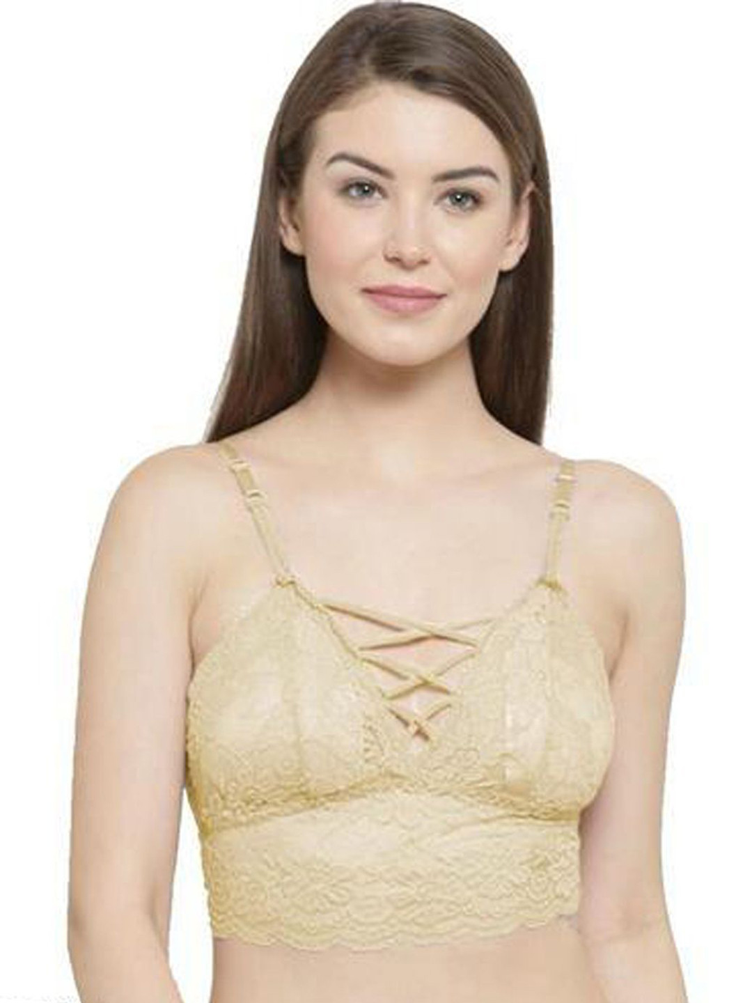 

ComfyStyle Women Floral Self Design Full Coverage Underwired Lightly Padded Bra, Beige