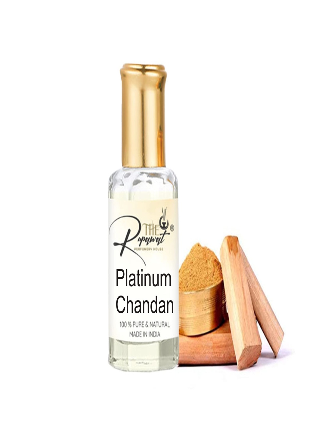 

THE RUPAWAT Perfumery House Platinum Chandan Alcohol Free Attar - 12 ml, Transparent