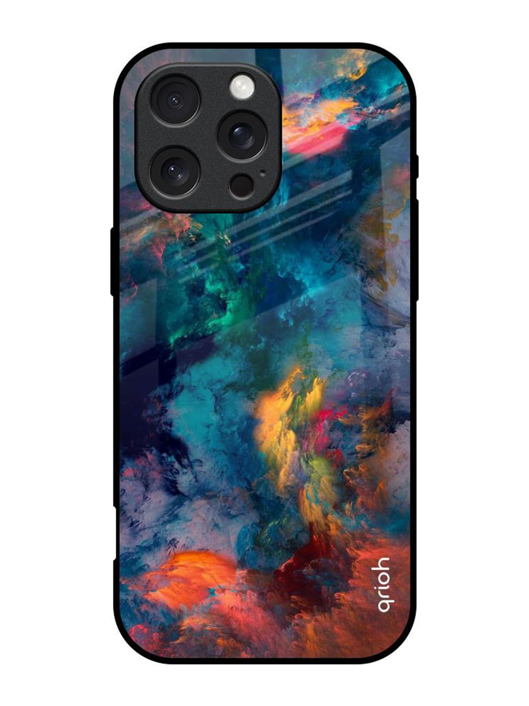 

QRIOH Quirky Printed iPhone 16 Pro Back Case Mobile Accessories, Blue