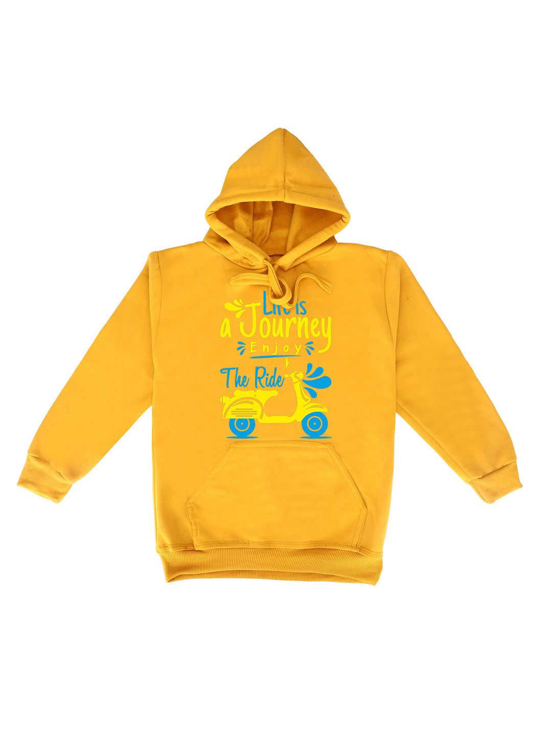 

Fabvio Plus Unisex Kids Printed Hooded Sweatshirt, Yellow