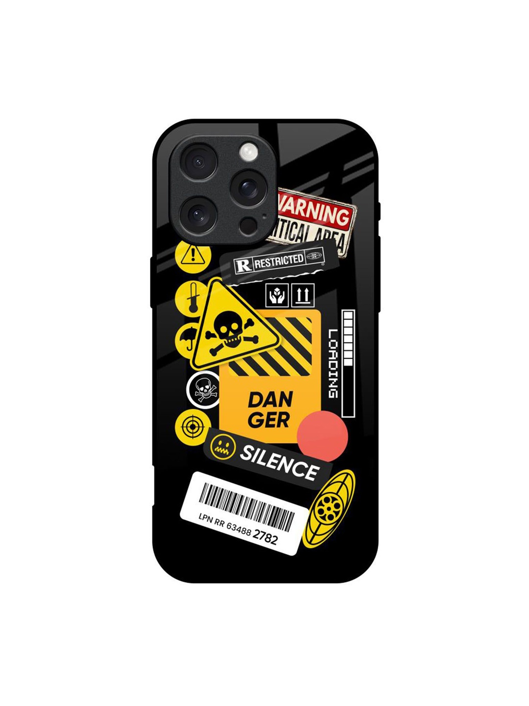 

QRIOH Typography Printed iPhone 16 Pro Max Back Case Mobile Accessories, Black