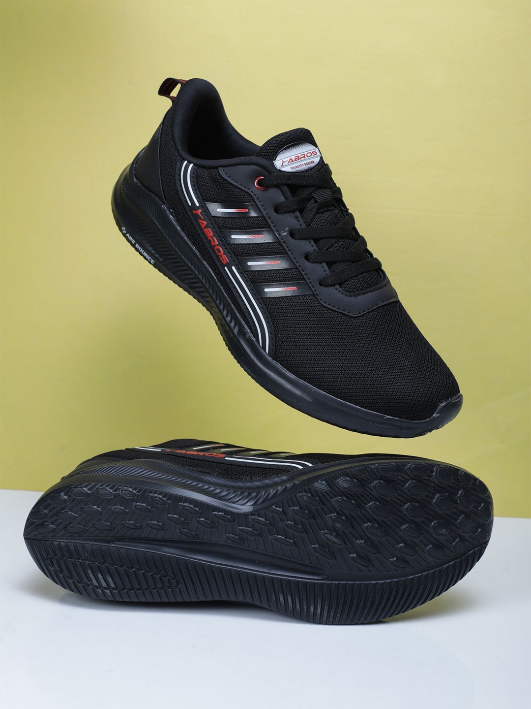 

ABROS Quick Men Mesh Running Shoes, Black