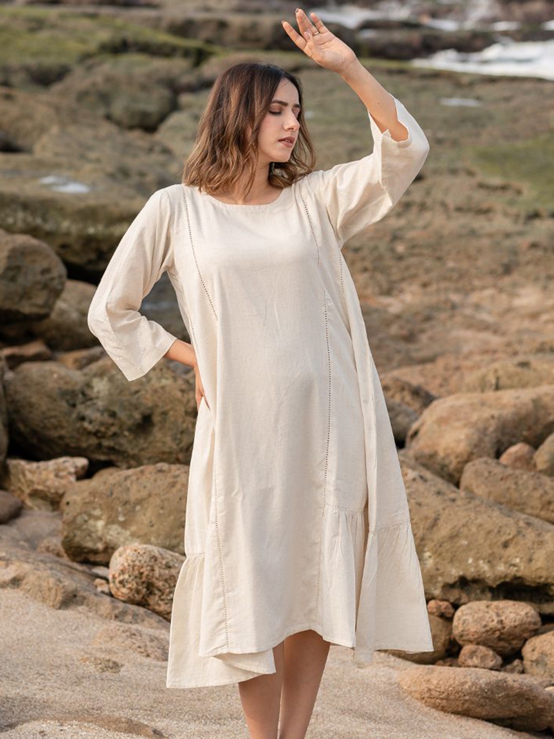 

Babli Women Eggshell Cream Breeze Dress