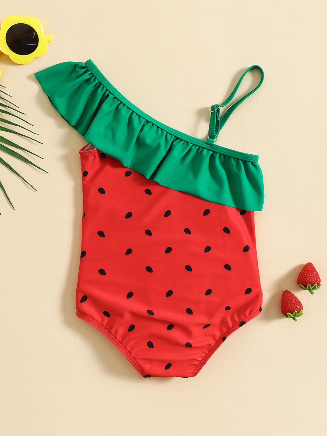 

YK Infant Girls Printed Sleeveless Bodysuit, Red
