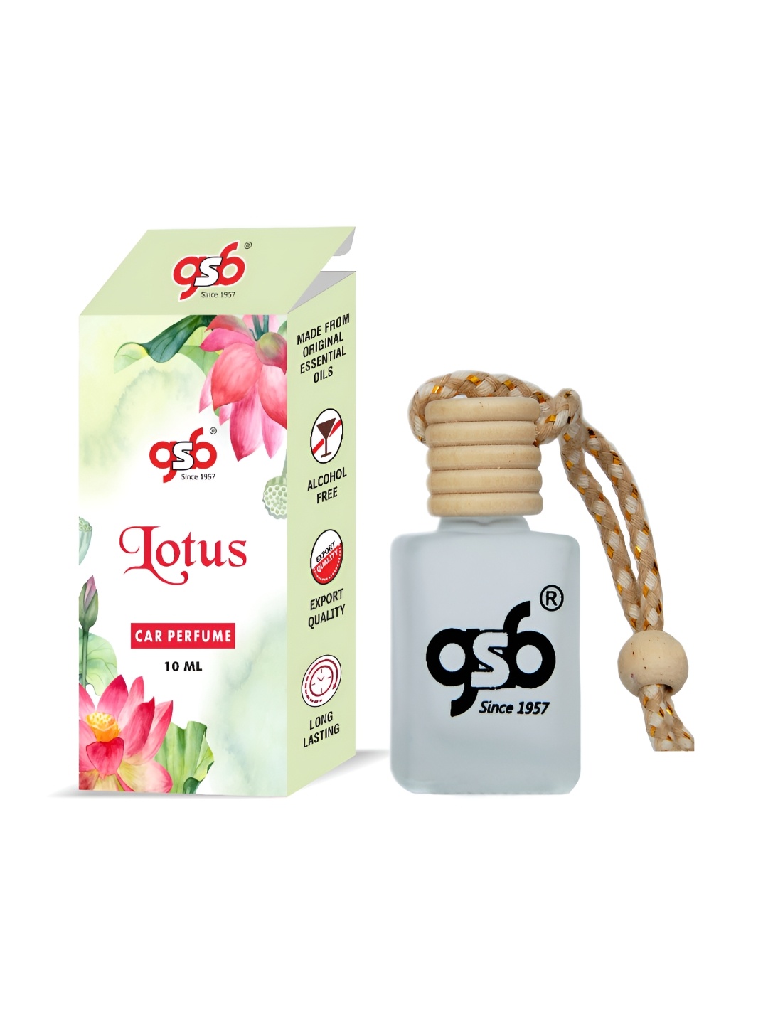 

GSB Lotus Hanging Car Air Freshener, Transparent