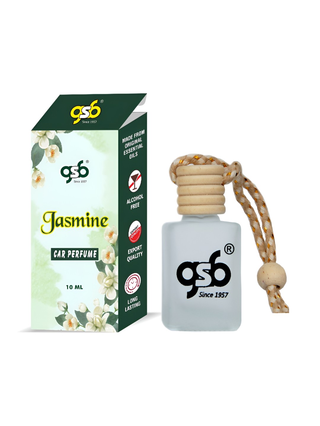 

GSB Jasmine Hanging Car Air Freshener, Transparent