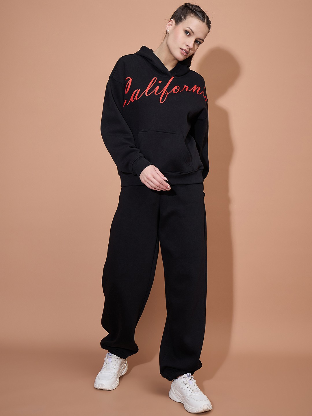 

Nun Oversized Hoodie With Trouser Co-Ords, Black