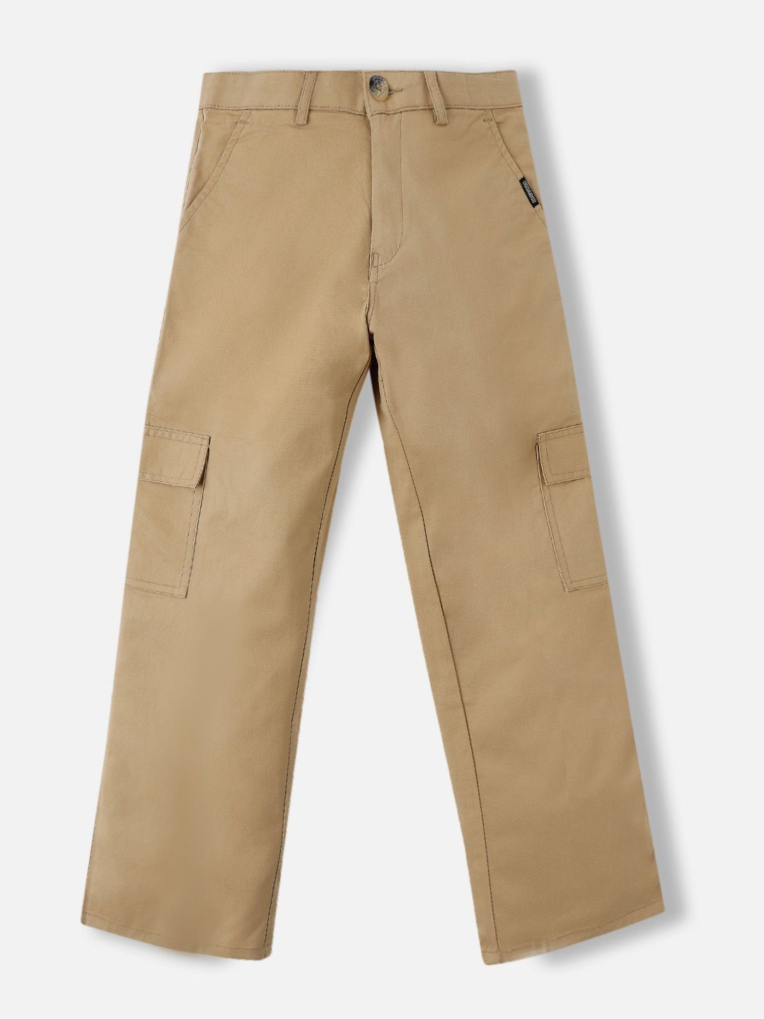 

Urbano Juniors Boys Regular Fit Solid Cargo Chino Pant with 6 Pockets Stretchable, Khaki