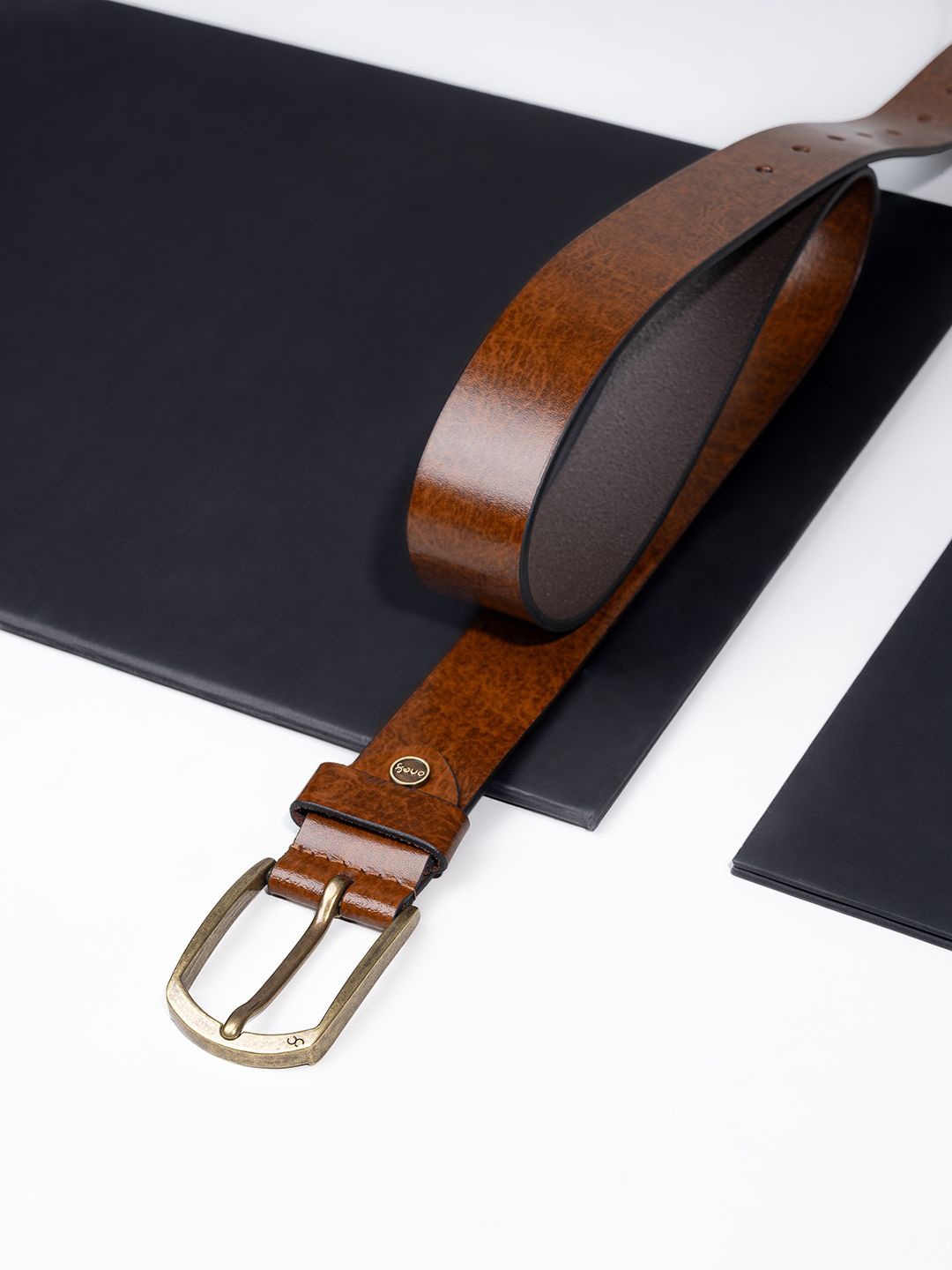 

One8 Men Leather Belt, Tan