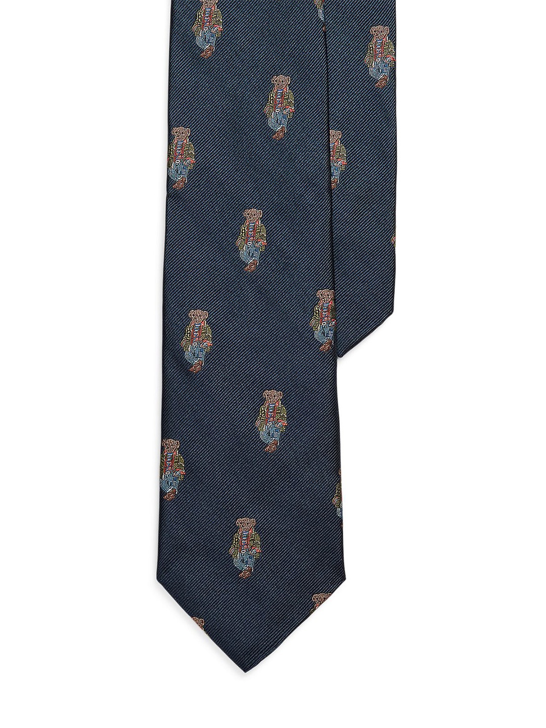 

Polo Ralph Lauren Men Polo Bear Silk Repp Tie, Navy blue