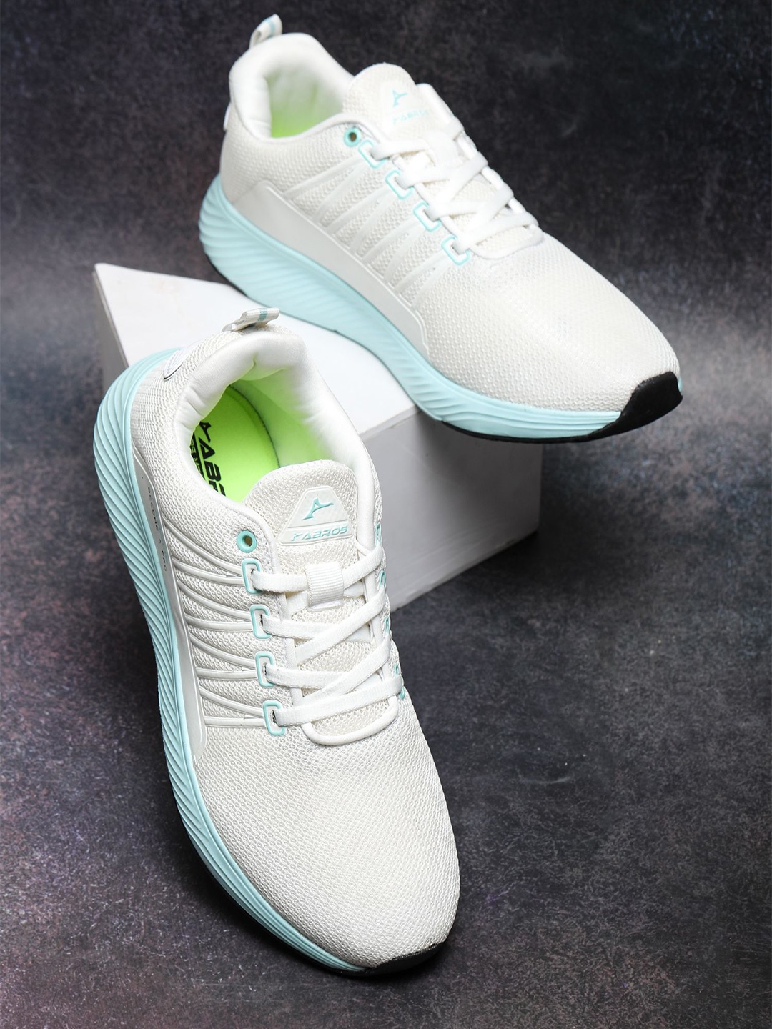 

ABROS Men Mesh Running Shoes, White