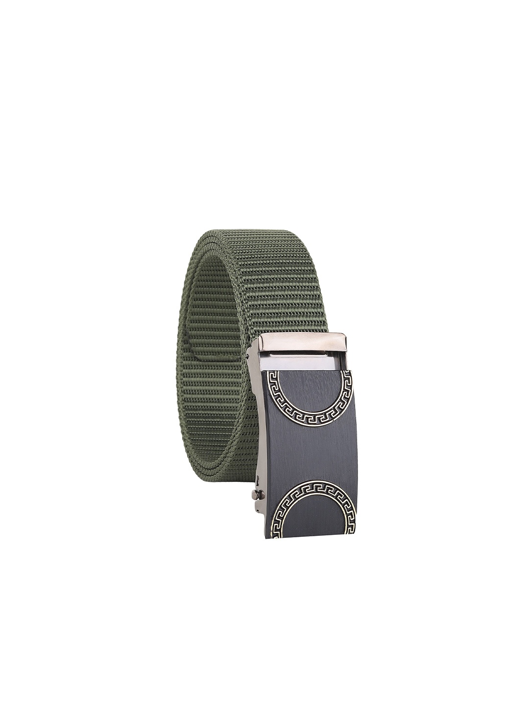 

Provogue Men Canvas Woven Design Belt, Green