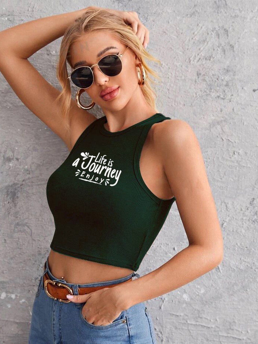

TABADTOD Crop Top, Green