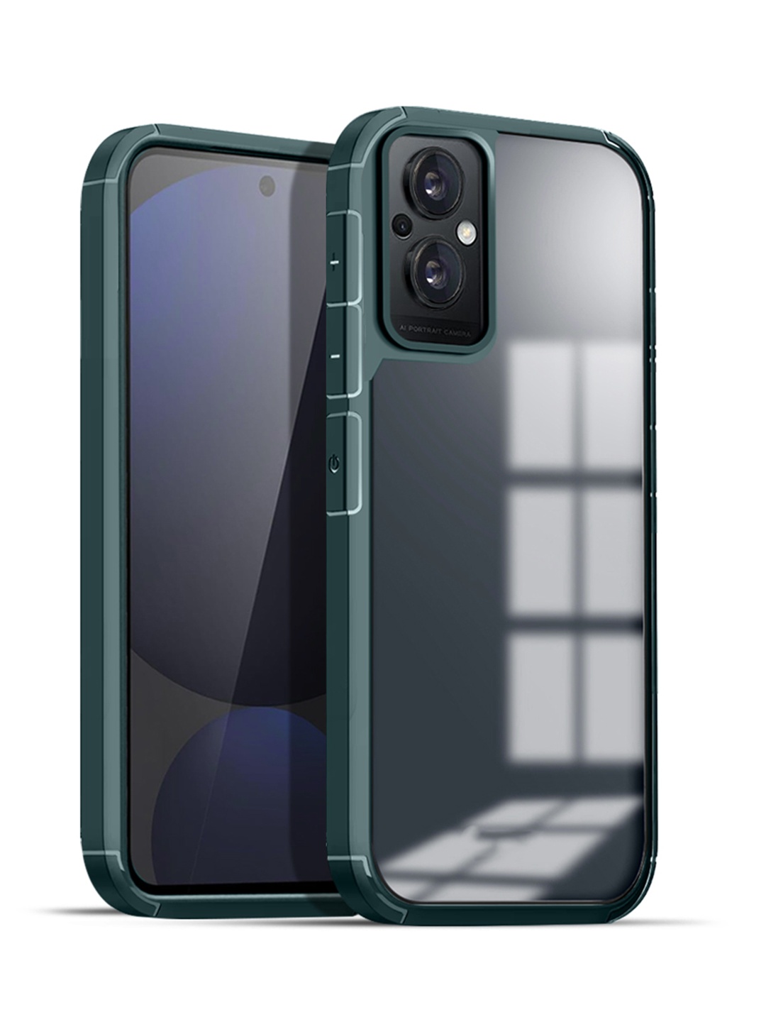 

Karwan Solid Oppo F21 Pro 5G Shockproof Bumper Back Case, Green